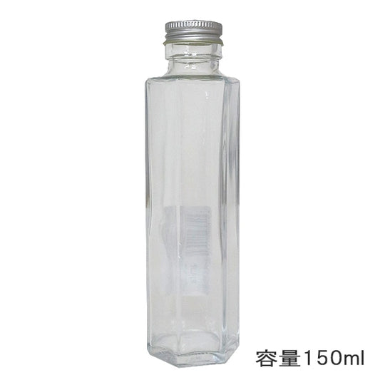 허바리움병 "유리 병 육각형 150ml 캡 실버 314112"Amifa Amifer