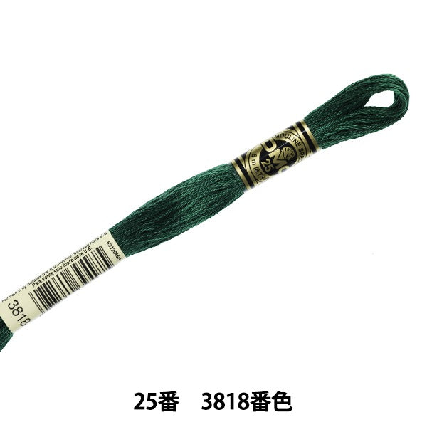 Embroidery thread "DMC No. 25 embroidery thread 3818 No." DMC DMSea