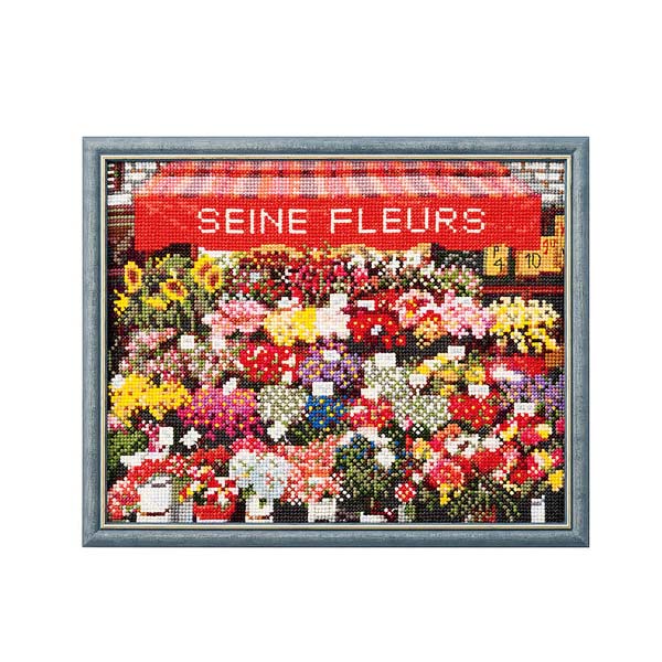 Stickerei Kit "Französische Landschaft Paris Blumengeschäft Nr. 713" Lecien Lecien Cosmo Cosmo