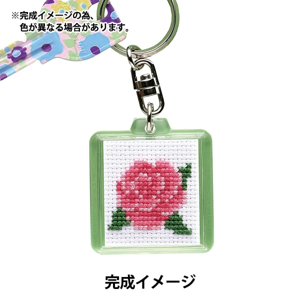 Stickerei Kit "Stickerei Kit Key Ring Flower KS-10 Rose" Olympus