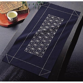 Kit di ricamo "Sashiko Kit Table Center" Canta Foglia "Olimpo da 170" Olimpo