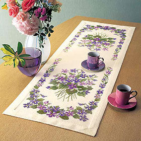 Kit di ricamo "Kit di ricamo 1189 Violet Table Center" Olympus Olim Pass