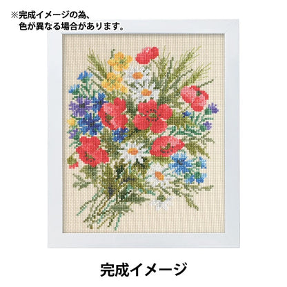 Excite套件“十字縫刺繡套件Ono Megumi's Flower Garden 7282 Summer Poppy（米色）” Olympus