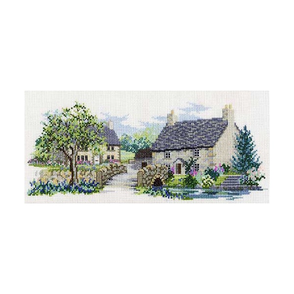 Embroidery kit "Cross stitch embroidery kit darwent water blueberlain (off -white) 7289" Olympus