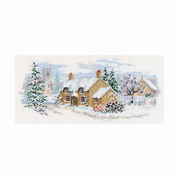 Embroidery kit "Cross stitch embroidery kit darwent water holly lane (off -white) 7295" Olympus