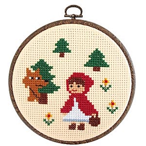 Kit de broderie "Kit de broderie Kantan Cross Stitch Monogari Series Red Riding Hood 7337" Olympus ouimpass