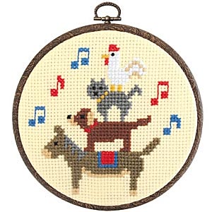 Комплект вышивки "Вышивка Kantan Cross Stitch Series серия Bremen Music Corps 7341" Olympus Olim Pass