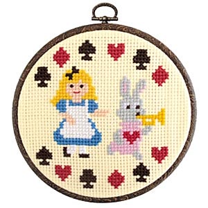 Embroidery kit "Embroidery Kit Kantan Cross Stitch Monogari Alice 7342" Olympus