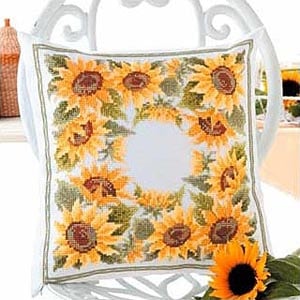 Kit de broderie "Oneoe Megumi's Easy Flowers Sunflower Lease 6044" Olympus Olim Pass