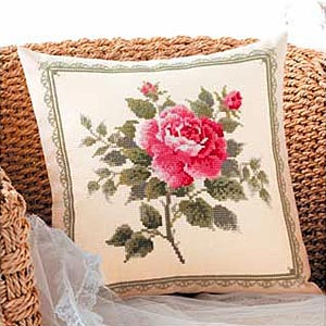 Kit de broderie "ONOE MEGUMI Easy Flower Scarlet Rose 6046" Olympus Olim Pass