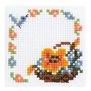 Embroidery kit "embroidery kit's first cross stitch and flower basket 9036" Olympus