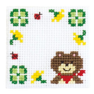 Embroidery kit "embroidery kit's first cross stitch bear outing 9038" Olympus