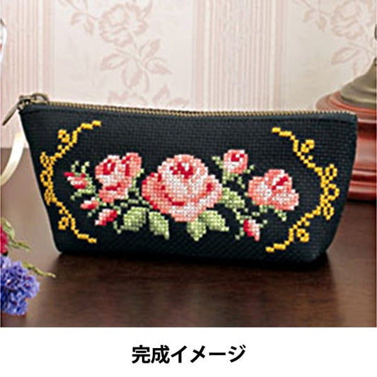 刺繡套件“刺繡套件套件hanashishu thensy Pen Case Rose 9044” Olympus