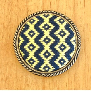 Embroidery kit "Kogin kit brooch (dark blue) kogin 34" Olympus