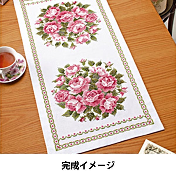 Kit di ricamo "Onoe Megumi Table Center Suite Rose 1195" Olympus Orimpass