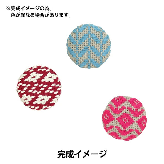 刺繡套件“ kogin套件核桃鈕扣3套（花）56” Olympus