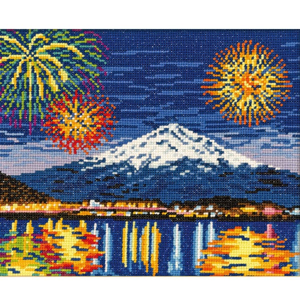 Комплект для вышивки комплект комплект комплект комплект Fireworks и Mt. Fuji 7462 "Olympus Olim Pass