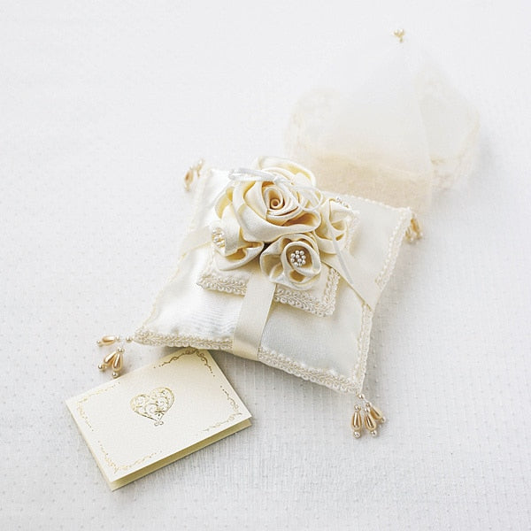 Kit d'artisanat de mariage "HAMANAKA Mariage Rose Bale Ring Pillow H431-132" Hamanaka Hamanaka