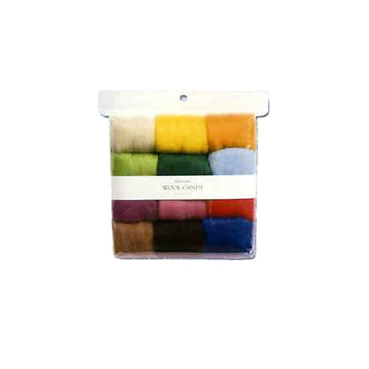 Needle felting "Hamanaka Felt Wool Wool Candy 12 Color Set Basic Selection H441-122-1] Hamanaka