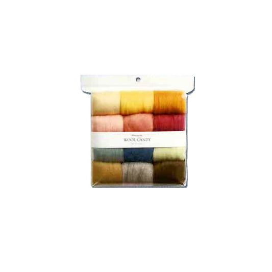 Needle felting "Hamanaka Felt Wool Wool Candy 12 Color Set Pale Selection H441-122-2] Hamanaka