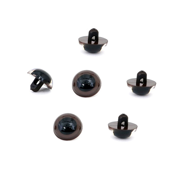 Handicraft bracket "B button type light tea 10.5mm 6 pieces Crystal Eyes"