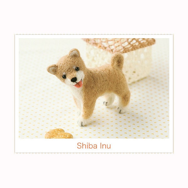 مجموعة لباد الصوف "Felt dog Shiba Inu H441-266 مصنوعة من الصوف الناعم" هاماناكا هاماناكا