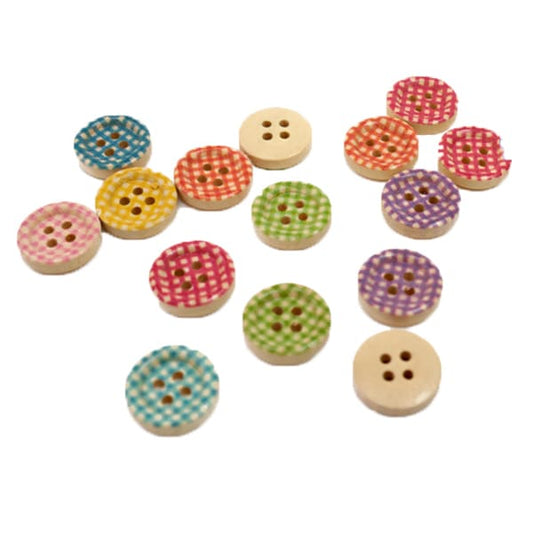 Button "Wood button Mix K Set Check"