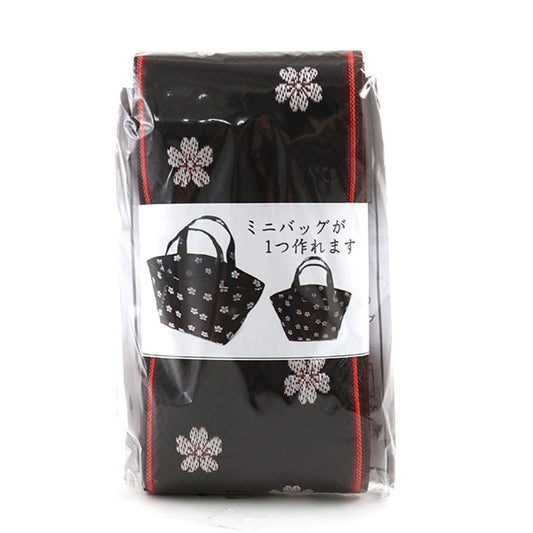 Handicraft Japanese material "Tatami Rinagami (with a mini bag recipe) 5 cherry blossom pattern black red" nakajima Nakajima