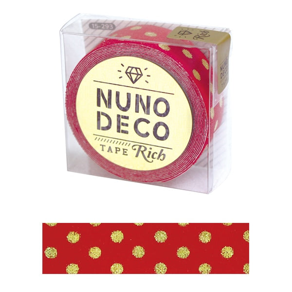 姓名標籤貼紙 “ Nuno Deco Tape（Nuno Deco膠帶）濃厚的DOT紅色15-293” Kawaguchi Kawaguchi