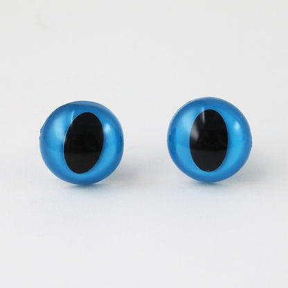 أجزاء العين المصنوعة يدويًا "Amigurumi EYE Cat's Eye 12mm Blue" Hamanaka