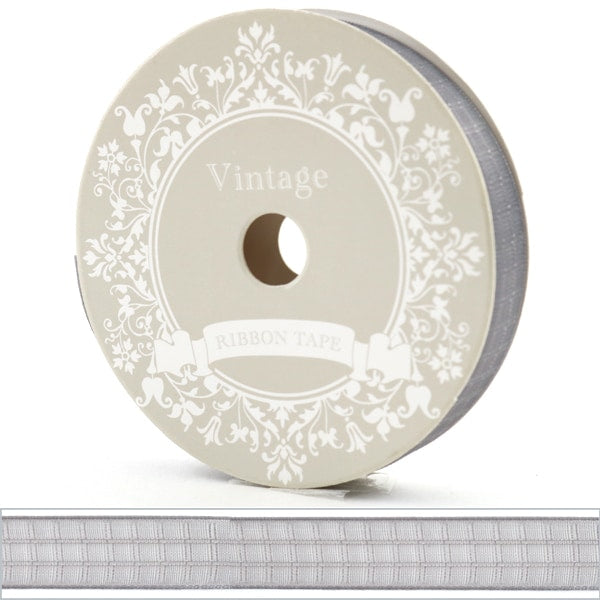 Ribbon "Polyester Organdy Ribbon 13mm width gray"