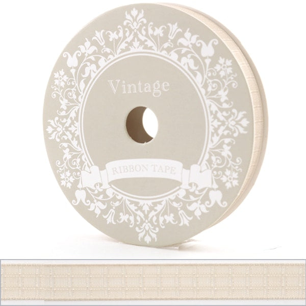 Ribbon "Polyester Organdy Ribbon 9mm Width Light Beige"