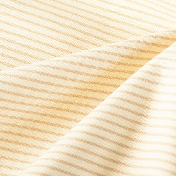 [From quantity 5] Fabric "10s Hickory white background x beige stripes"