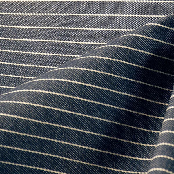 [From quantity 5] Fabric "10S Hickory Seiji x White Stripe 33"