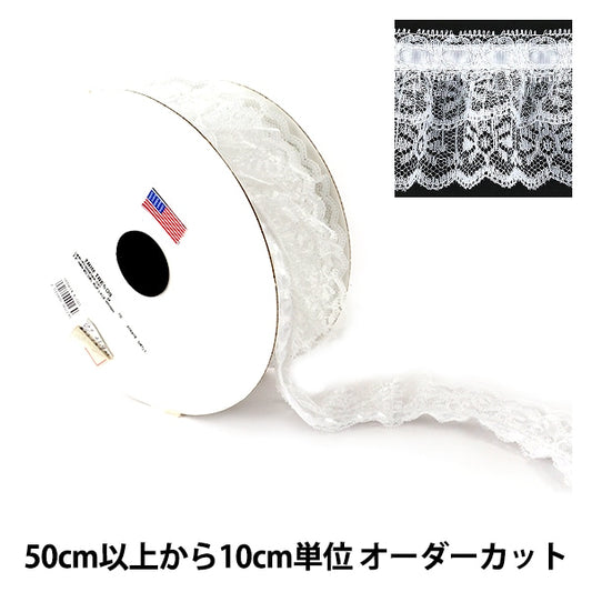 [From quantity 5] RaceRibbonTape "Lace White 000614 K-C01 Cheap Race"