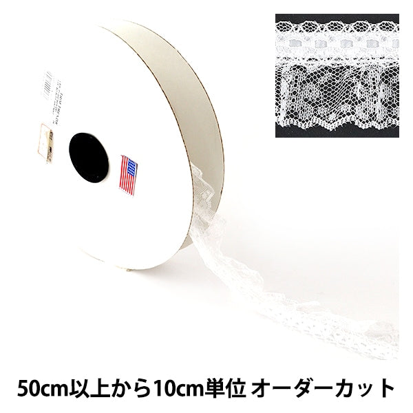 [Aus Quantität 5] Lace Ribon Tape "Spitze Weiß 000762 K-C01 Billiges Rennen"