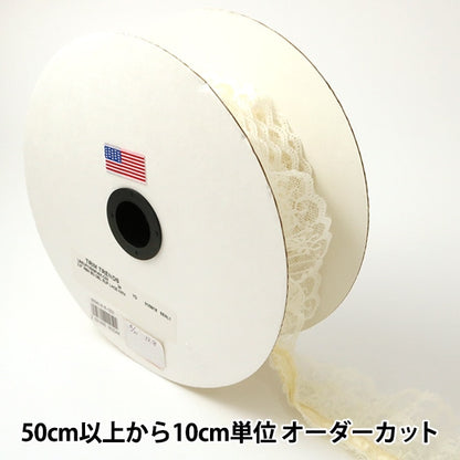 [Aus Quantität 5] Lace Ribon Tape "Spitze Elfenbein 000614 K-C02 Billiges Rennen"