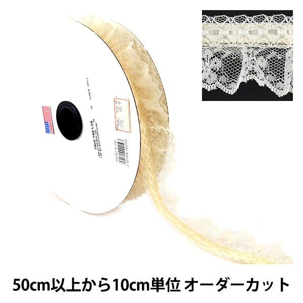 [Aus Quantität 5] Lace Ribon Tape "Spitze Elfenbein 000762 K-C02 Billige Spitze"