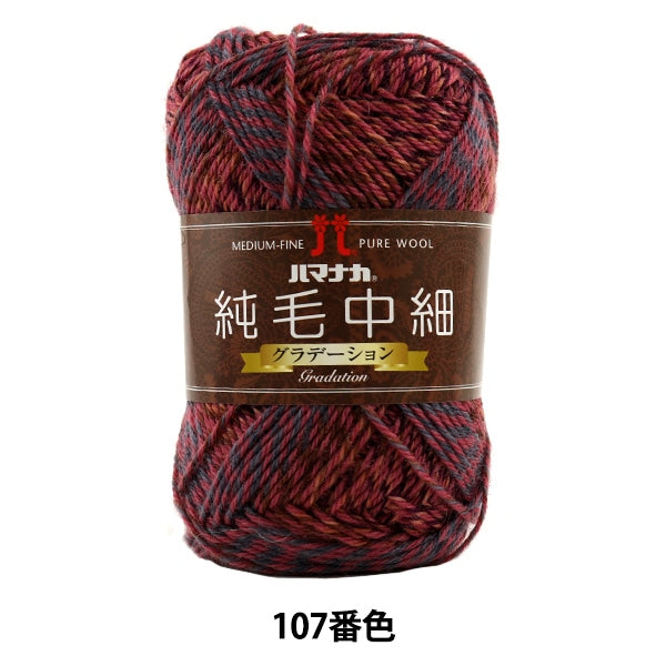 Fall and winterYarn "Pure hair middle thin (gradation) 107 color" Hamanaka