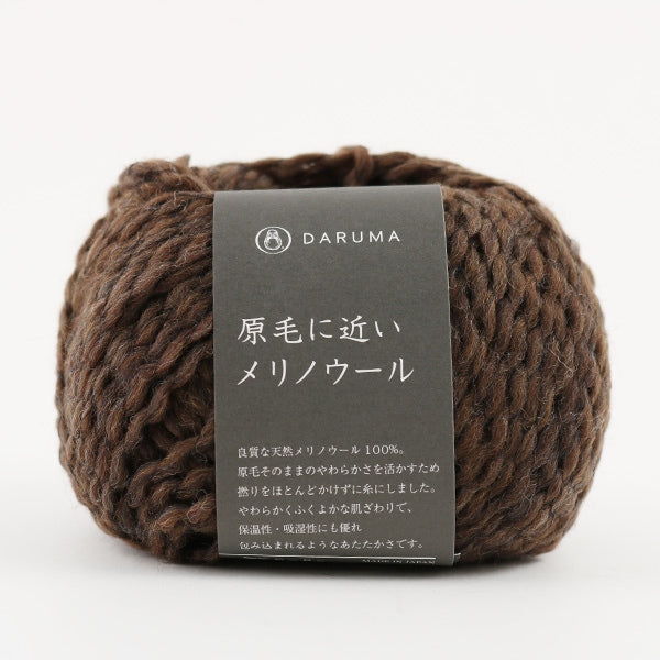 Lana autunnale / inverno "Merino Wool 11 (Brown) Para Close to RAW Wool" Daruma Darma Yokota