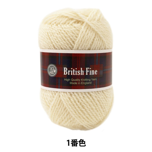 Fall and winterYarn "BRITISH FINE (British Fine) 001 (White) Bancho" Puppy