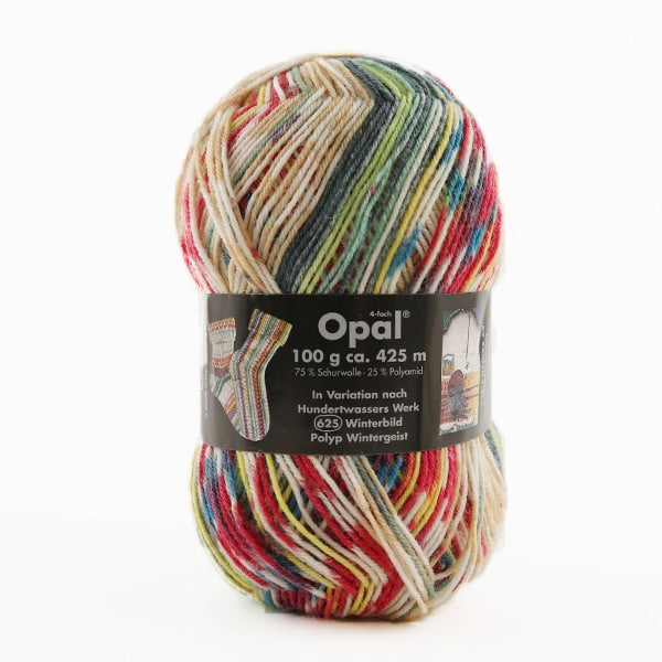 Sock Yarn Yarn "Hundertwasser (Hindertwasser) 2104 No." Opal Opal