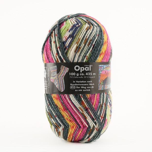 Sock Yarn Yarn "Hundertwasser (Hindertwasser) 2107 No." Opal Opal