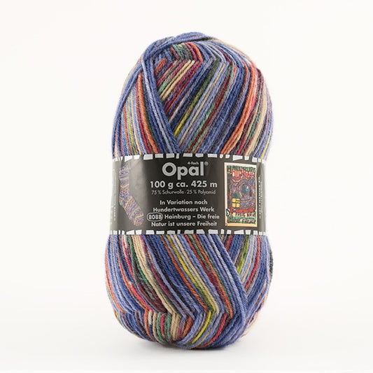 Sockeran Wool "Hundertwasser 3204 couleur" Opal Opal