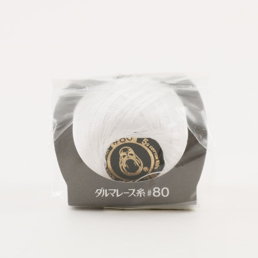 Crochet Thread 『DARUMACrochet Thread #80 5g 1 (white) number] DARUMA DARUMA Yokota