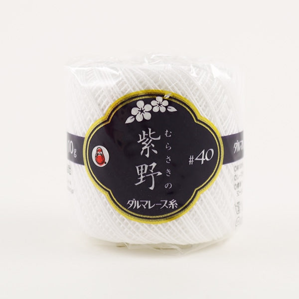 Crochet Thread "Shino #40 10g 1 (White) Color" DARUMA DARUMA Yokota
