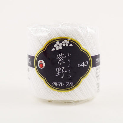 Crochet Thread "Shino #40 10g 1 (White) Color" DARUMA DARUMA Yokota