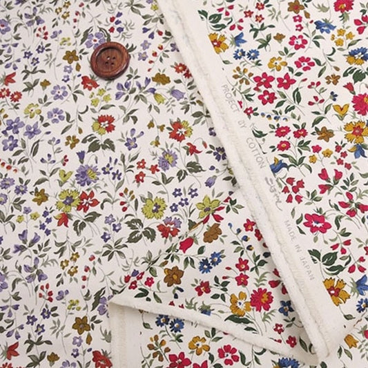 [De la quantité 5] Tissu "Twill Imprimer tissu petit motif floral KTS2215 C Générer x Purple" Coton Kobayashi Cotton Kobayashi Kobayashi.