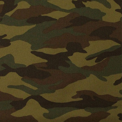 [From quantity 5] Fabric "20S twill camouflage print (large) 88300-2 1-1 (khaki)"