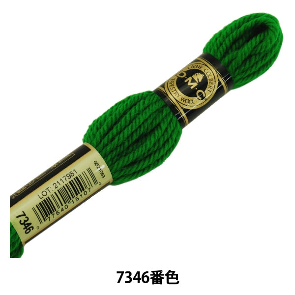 Fil de broderie "DMC n ° 4 du fil de broderie Tapestry Wool Green 7346"